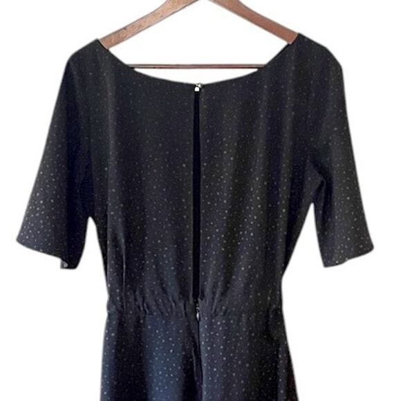 Anthropologie Corey Lynn Calter Cosmos Star Print Jumpsuit Black Gold Sz Medium - Picture 5 of 7